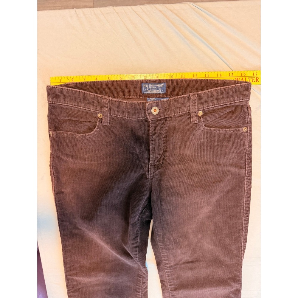 Polo Jeans Ralph Lauren Womens Brown Corduroy Pants Bootcut Size 10x30 - Picture 5 of 7